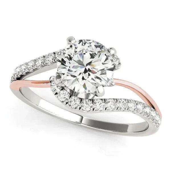 14K White And Rose Gold Lab-Grown Diamond 1 1/3cttw