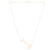 14K Yellow Gold Yours Truly Large Initial I Necklace