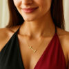 14K Yellow Gold Yours Truly Large Initial I Necklace