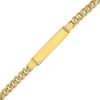 8 mm ID cuban chain bracelet in solid 14K yellow gold, view 5