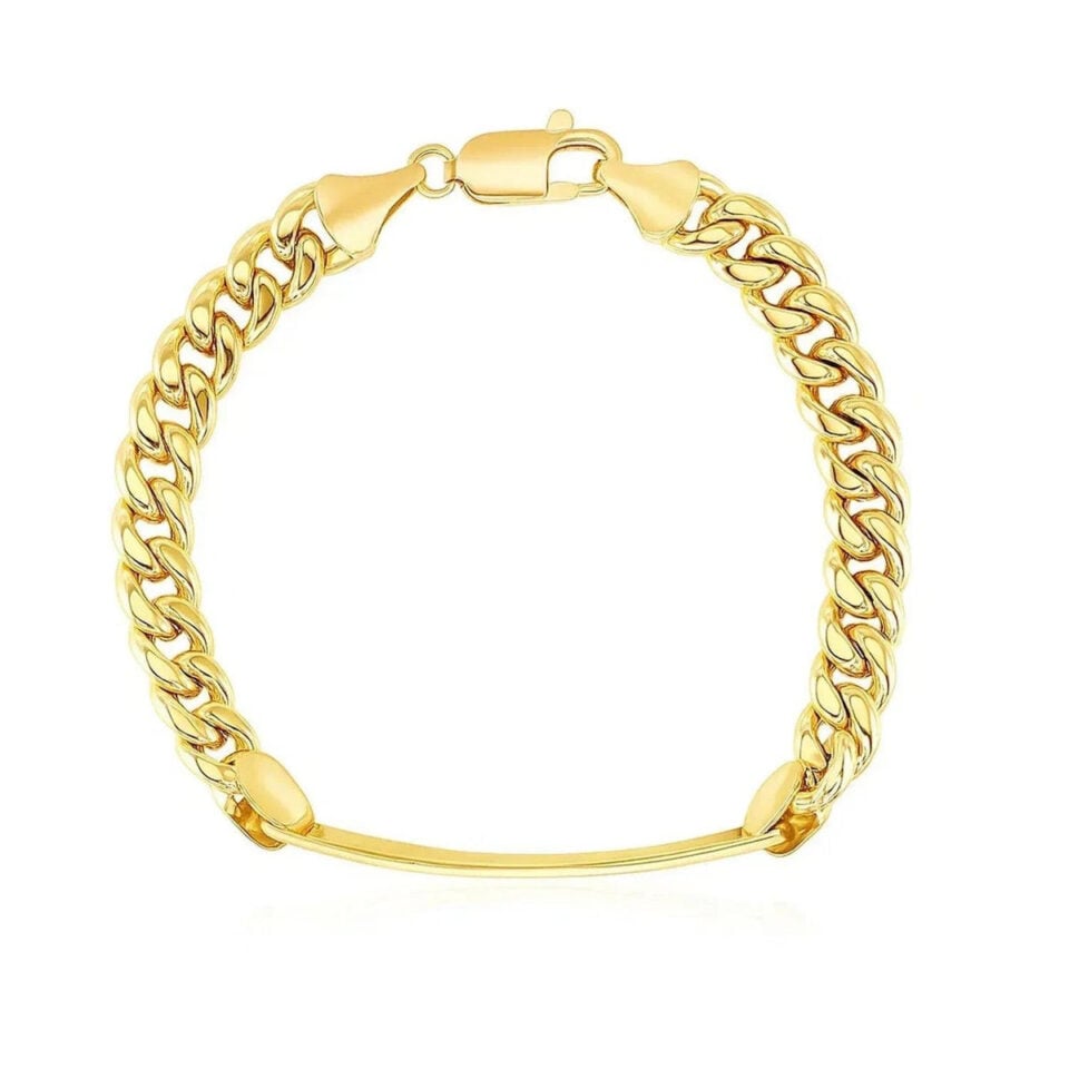 14K Yellow Gold Cuban Bracelet 8.00mm