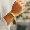 8 mm ID cuban chain bracelet in solid 14K yellow gold, view 2