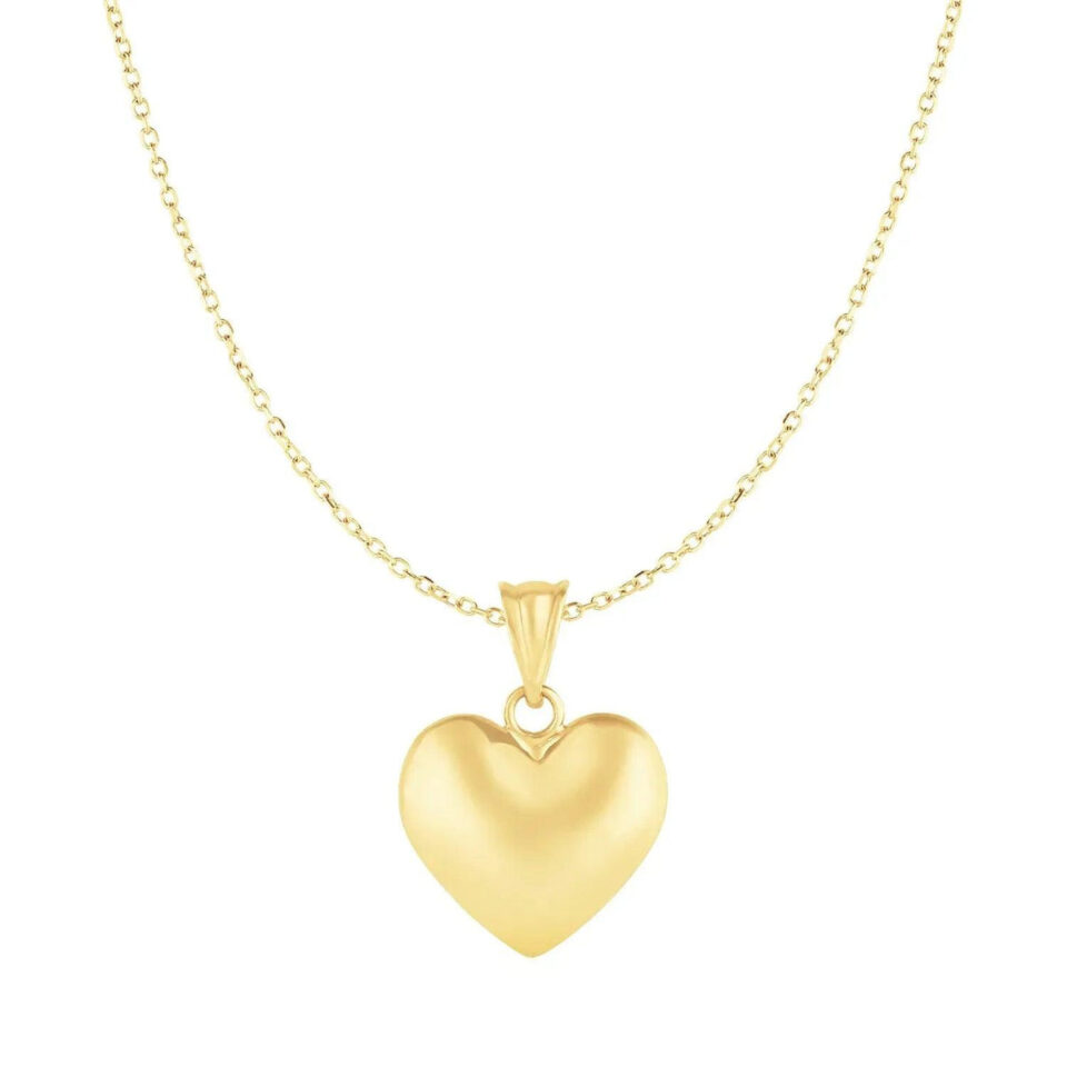 10K Yellow Gold Heart Pendant