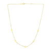 Cross necklace chain in solid 14K yellow gold, view 2
