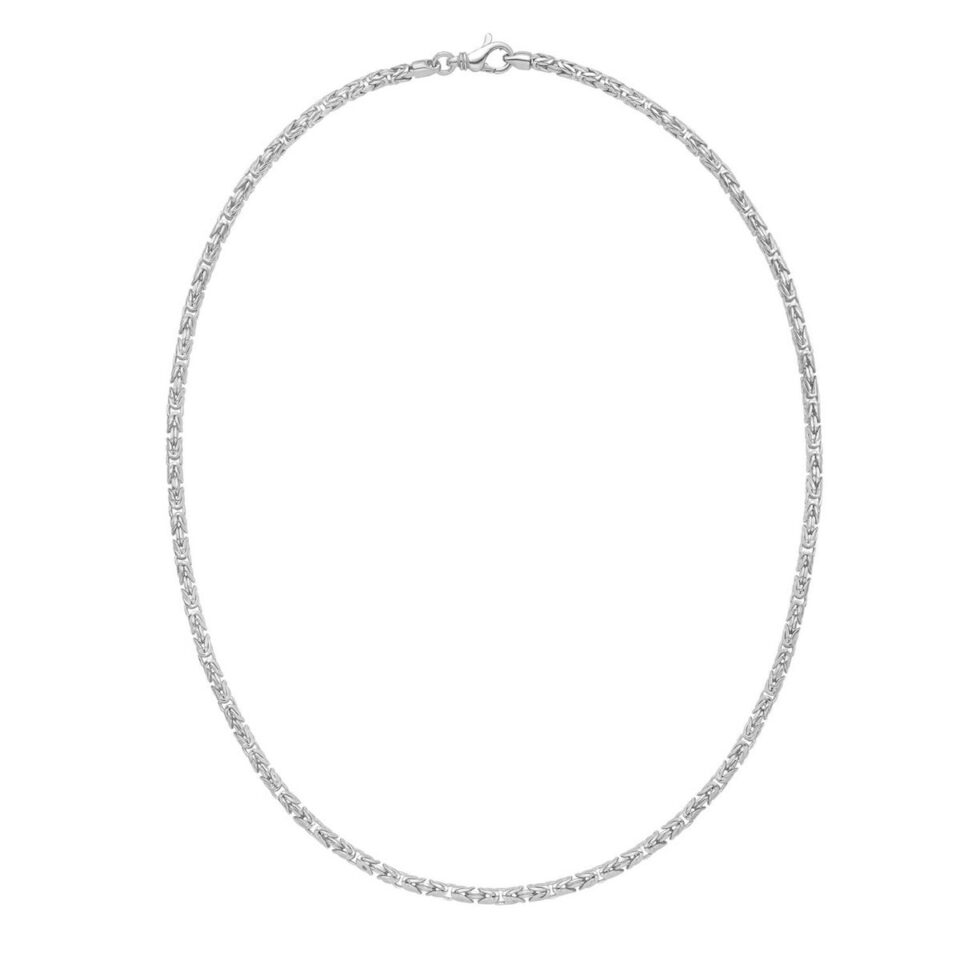 Sterling Silver Rhodium Plated Solid Round