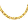 Panther chain link shiny necklace in solid 14K yellow gold