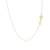 Dog paw print symbol mother pearl necklace in solid 14K yellow gold, view 3