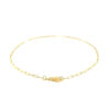 14K Yellow Gold Paperclip Anklet 1.5mm