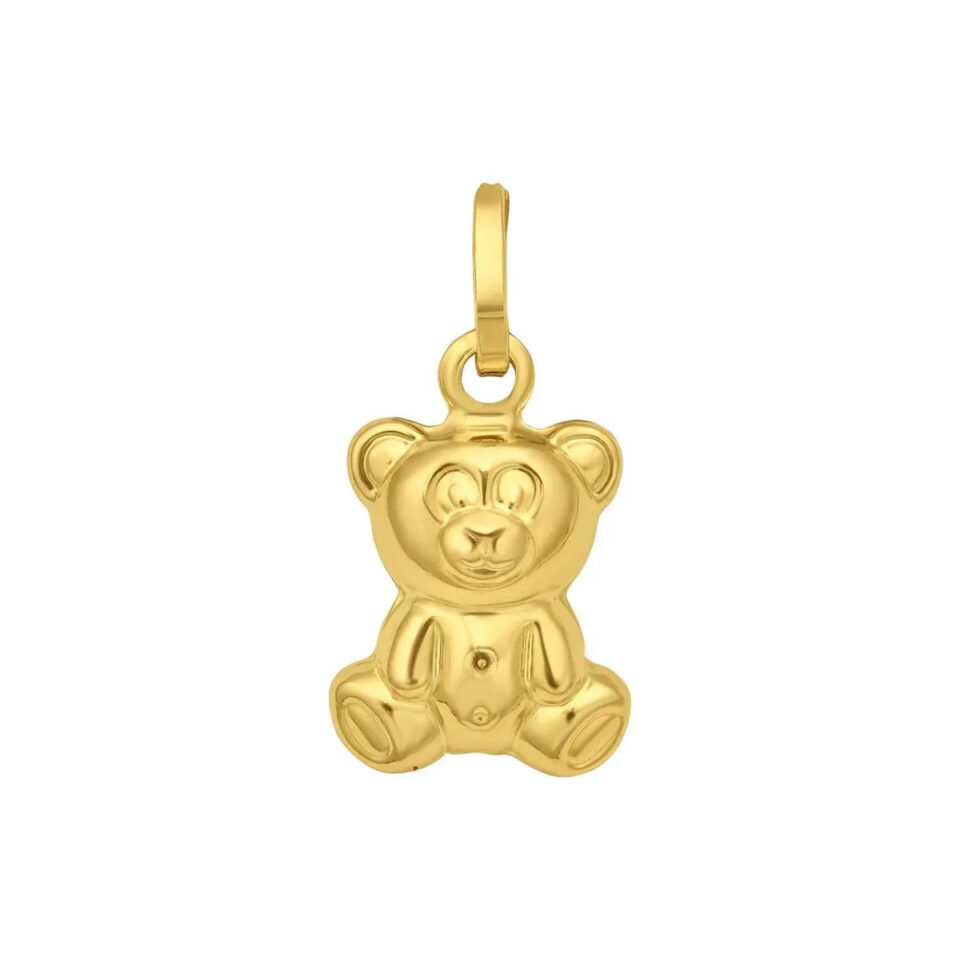 14K Yellow Gold Polished Pendant Teddy