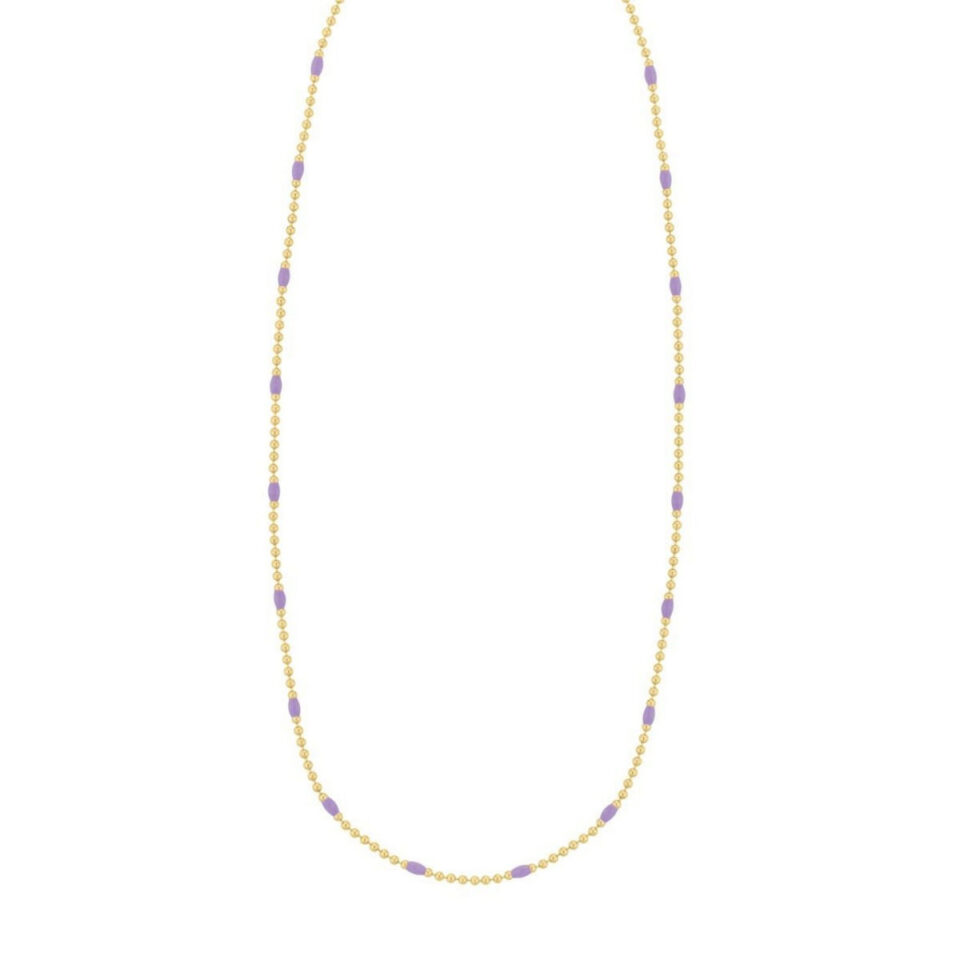Sterling Silver, Gold Plated Beaded Necklace 3.5g