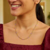Sterling silver, gold plated beaded necklace, view 4