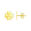 14K Yellow Gold Clover Earrings 10mm