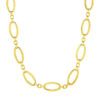 Links polished oval necklace in solid 14K yellow gold
