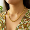 14K Yellow Gold Moon Bead Chain 4.00mm