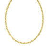 Rolo necklace in solid 14K yellow gold, view 2