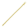 Rolo necklace in solid 14K yellow gold, view 3