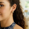 10.00mm round hoop earrings in solid 14K yellow gold, view 3