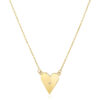 Heart necklace in solid 14K yellow gold