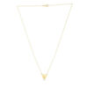 Heart necklace in solid 14K yellow gold, view 2