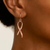 14K Rose Gold Polished Drop Earrings