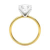 5 ct tw lab-grown diamond solitaire oval ring in solid 10K yellow gold, engagement ring, view 3