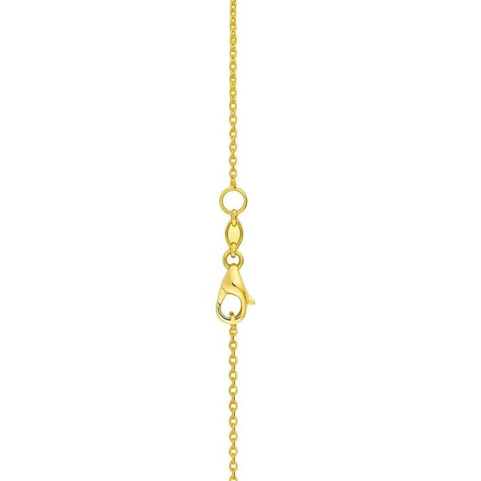 14K Yellow Gold Necklace Elongated