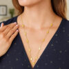14K Yellow Gold Necklace Elongated