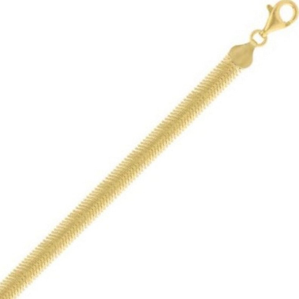 Sterling Silver Yellow Gold Plated Oval Snake