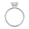 2 ct tw lab-grown diamond emerald solitaire ring in solid 14K white gold, engagement ring, view 5