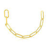 14K Yellow Gold Paperclip Necklace Rounded