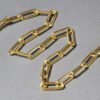 14K Yellow Gold Paperclip Necklace Rounded