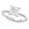 5 ct tw lab-grown diamond solitaire princess ring in solid 10K white gold, engagement ring, view 2