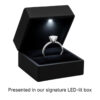 5 ct tw lab-grown diamond solitaire princess ring in solid 10K white gold, engagement ring, view 6