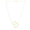 14K Yellow Gold Yours Truly Large Initial B Necklace