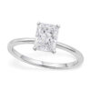 1 1/2 ct tw lab-grown diamond radiant solitaire ring in solid 10K white gold, engagement ring, view 2
