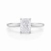 1 1/2 ct tw lab-grown diamond radiant solitaire ring in solid 10K white gold, engagement ring