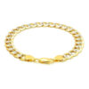14K Two-Tone Gold Pave Curb Bracelet