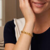 14K Yellow Gold Faceted Octagonal Link Chain