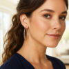 14K Rose Gold Hoop Earrings 2x55mm