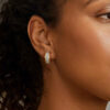 14K Two-Tone Gold Huggie Earrings