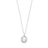 Sterling Silver, Rhodium Plated Oval Necklace