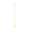 14K Yellow Gold Oval Necklace Etched