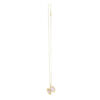 14K Yellow Gold Oval Necklace Etched