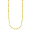 14K Yellow Gold Textured Paperclip Chain