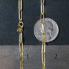 14K Yellow Gold Textured Paperclip Chain