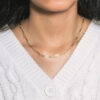 14K Yellow Gold Textured Paperclip Chain