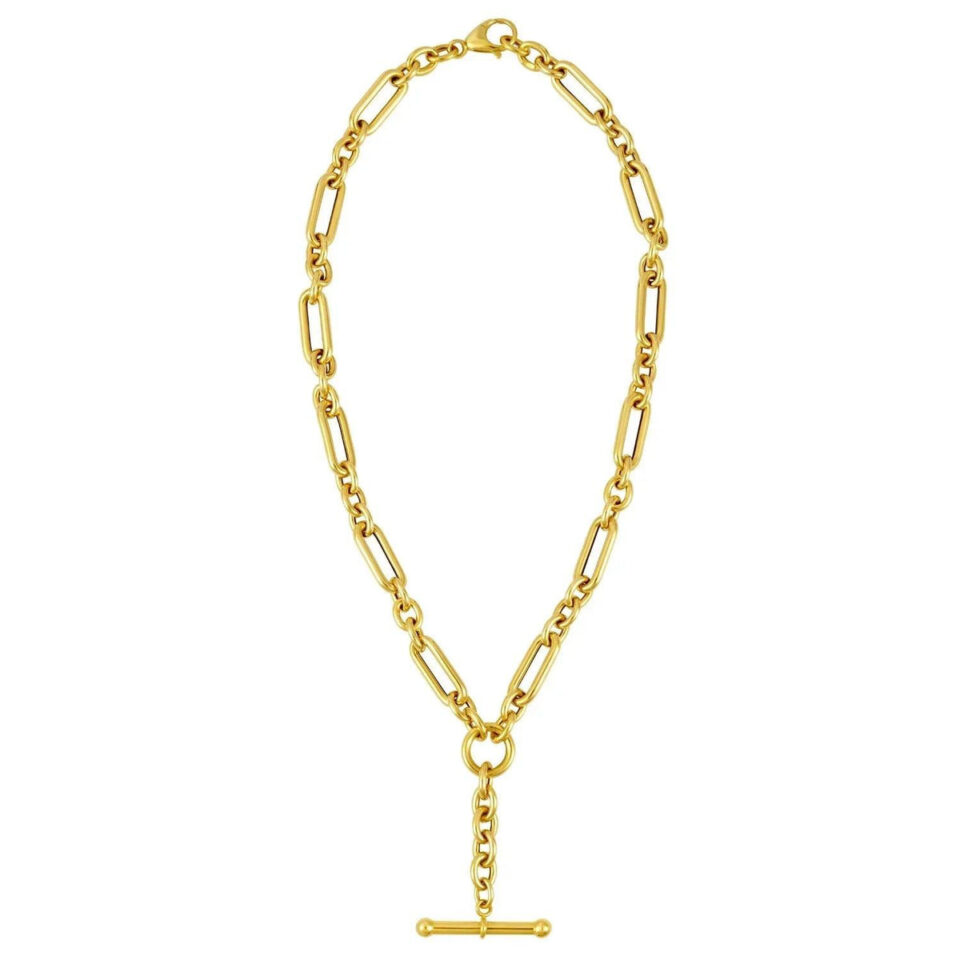 14K Yellow Gold Necklace Toggle