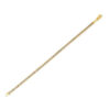 Round pave bracelet in solid 14K yellow gold, view 2