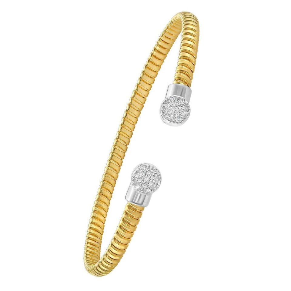 14K Yellow Gold Round Bangle