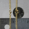 Heart curb bracelet in solid 14K yellow gold, view 8